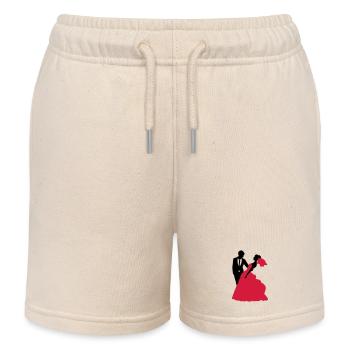 Mariage, Mariée, Le marié - Short de jogging enfant bio Stanley/Stella - écru doux - Devant
