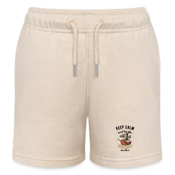 Keep Calm Sailing - Kids Organic Sweat Shorts by Stanley/Stella - soft Ecru - Front