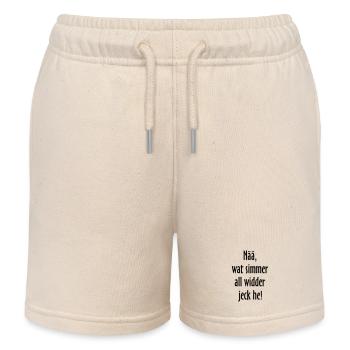 Nää, wat simmer all widder jeck he! Köln Spruch - Kinder Organic Joggingshorts Mini Bolter von Stanley/Stella - Natur - Vorne