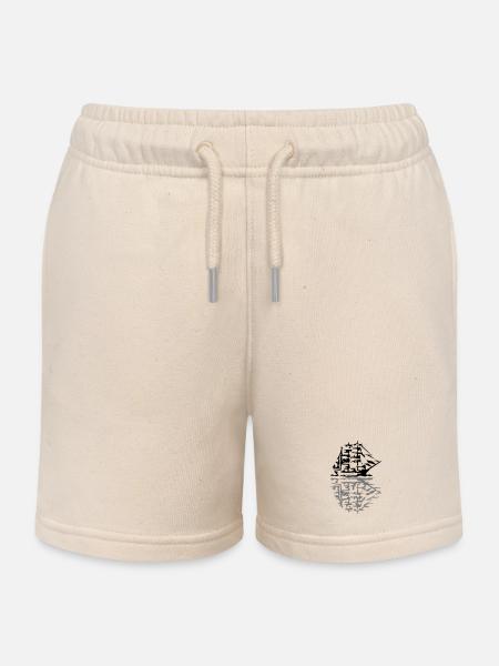 seilskip - Stanley/Stella børne sweatshorts økologisk - blød ecru