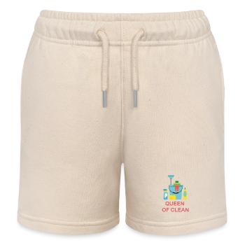 Queen of clean - Kids Organic Sweat Shorts by Stanley/Stella - soft Ecru - Front