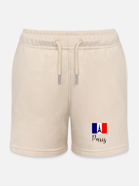 PARIS. HAUPTSTADT. STADT. FRANKREICH. PARISER. PARIS - Kinder Organic Joggingshorts Mini Bolter von Stanley/Stella - Natur