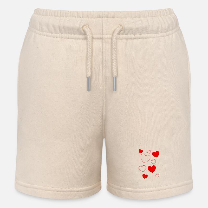 Cadeau Saint-Valentin Saint-Valentin - Short de jogging enfant bio Stanley/Stella - écru doux