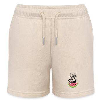 Das Leben ist süß - Kinder Organic Joggingshorts Mini Bolter von Stanley/Stella - Natur - Vorne