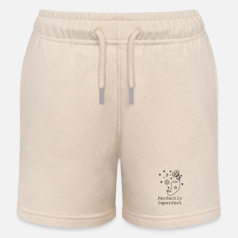 Parfaitement imparfait - Short de jogging enfant bio Stanley/Stella - écru doux