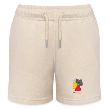 Landkarte mit stylischer Frau und Nationalfarben - Kinder Organic Joggingshorts Mini Bolter von Stanley/Stella - Natur - Vorne
