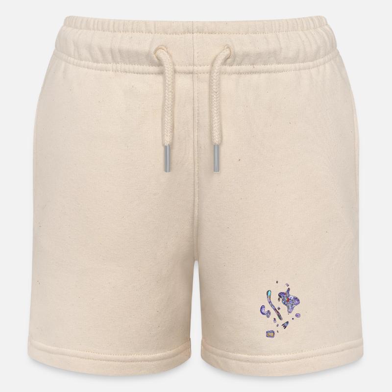 Des spots colorés - Short de jogging enfant bio Stanley/Stella - écru doux