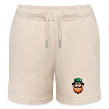 Irish Leprechaun Ireland - Kids Organic Sweat Shorts by Stanley/Stella - soft Ecru - Front