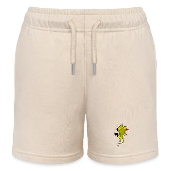 Flagge von Belgien - Belgien - Drachensilhouette - Kinder Organic Joggingshorts Mini Bolter von Stanley/Stella - Natur - Vorne