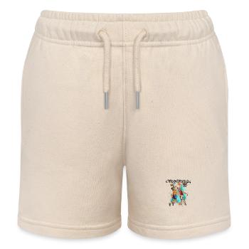 Basketball Action Illustration - Kinder Organic Joggingshorts Mini Bolter von Stanley/Stella - Natur - Vorne