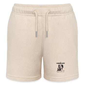 Vintage Havana Coffee and Silhouette - Kids Organic Sweat Shorts by Stanley/Stella - soft Ecru - Front
