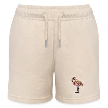 Flamingo Halloween Zombie - Kids Organic Sweat Shorts by Stanley/Stella - soft Ecru - Front