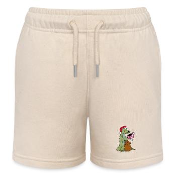 Cadeaux mangeurs d’alligator - Short de jogging enfant bio Stanley/Stella - écru doux - Devant
