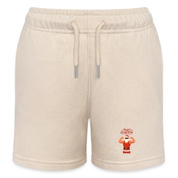 Santa Fit – Père Noël musclé et stylé 🎅💪 - Short de jogging enfant bio Stanley/Stella - écru doux - Devant