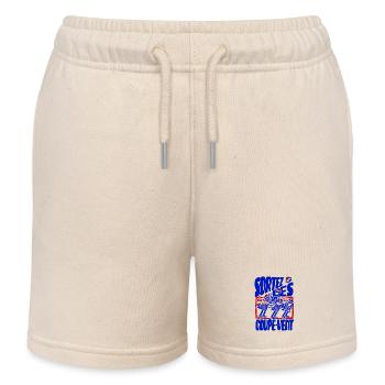 Sortez les coupe vent rétro bleu blanc rouge - Short de jogging enfant bio Stanley/Stella - écru doux - Devant