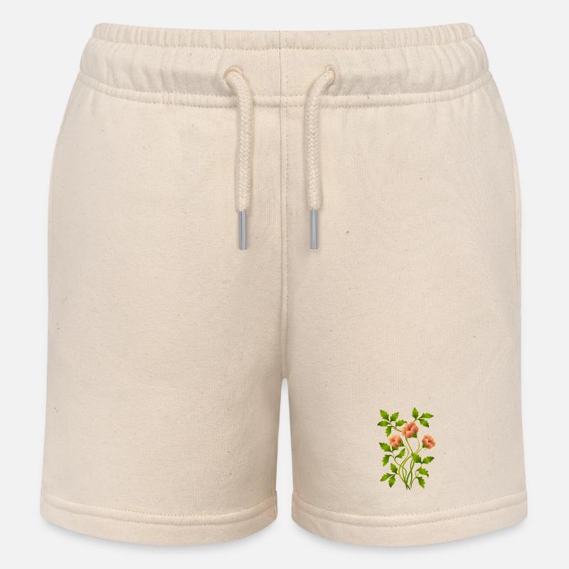 Fleur - Short de jogging enfant bio Stanley/Stella - écru doux
