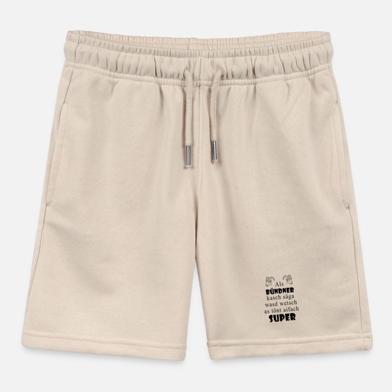 Graubünden dialect Super expression Kids Organic Sweat Shorts by Stanley/Stella