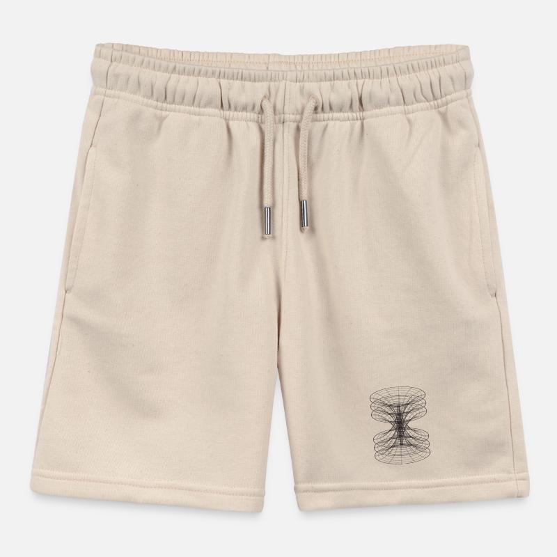 Warped Grid Hourglass Kids Organic Sweat Shorts by Stanley/Stella