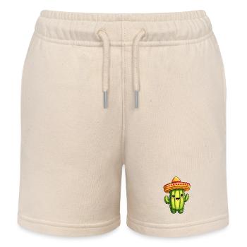 Kaktus mit Sombrero – kawaii Cactus - Kinder Organic Joggingshorts Mini Bolter von Stanley/Stella - Natur - Vorne