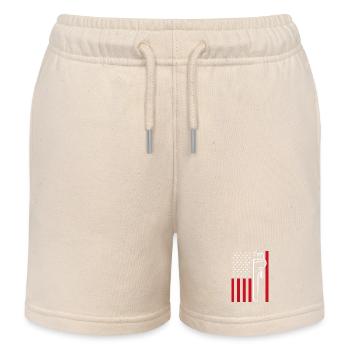 Plumber - Kids Organic Sweat Shorts by Stanley/Stella - soft Ecru - Front