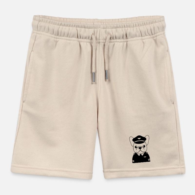 Frenchie Pilot Uniform Schwarz Kinder Organic Joggingshorts Mini Bolter von Stanley/Stella