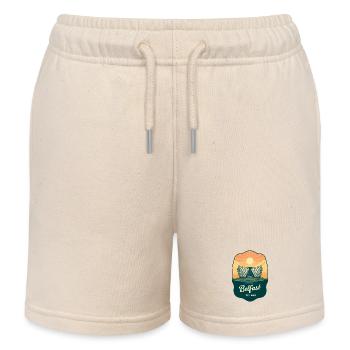 Belfast Titanic Vintage-Reiseabzeichen - Kinder Organic Joggingshorts Mini Bolter von Stanley/Stella - Natur - Vorne