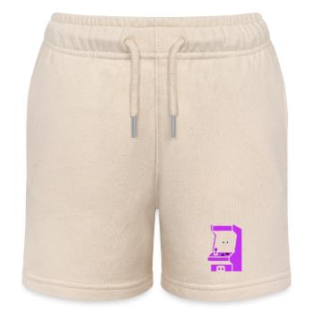  Spielautomat Arcade Silhouette - Kinder Organic Joggingshorts Mini Bolter von Stanley/Stella - Natur - Vorne