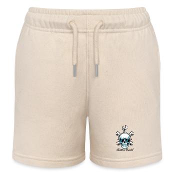 Custom Build Mechanic Design - Kids Organic Sweat Shorts by Stanley/Stella - soft Ecru - Front