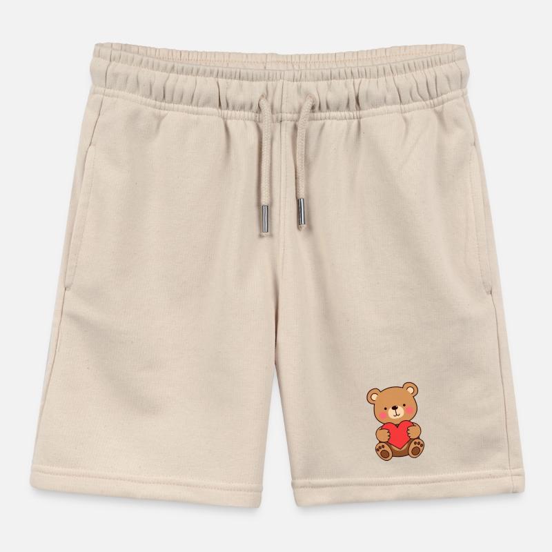 Bär mit rotem Herz Geschenk Mutter Muttertag Kinder Organic Joggingshorts Mini Bolter von Stanley/Stella