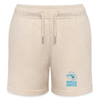 Nebula Hunter Night Sky Telescope Tee - Kids Organic Sweat Shorts by Stanley/Stella - soft Ecru - Front