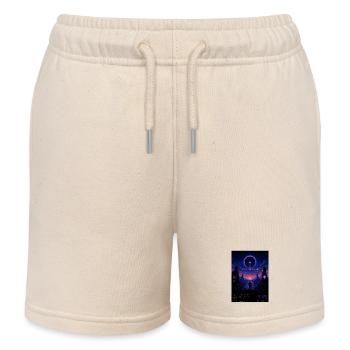 VOID//VISION – Pixel Void Dreams - Kinder Organic Joggingshorts Mini Bolter von Stanley/Stella - Natur - Vorne