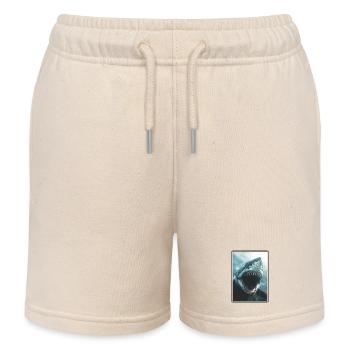 Weißer Haie Weißer Hai - Kinder Organic Joggingshorts Mini Bolter von Stanley/Stella - Natur - Vorne