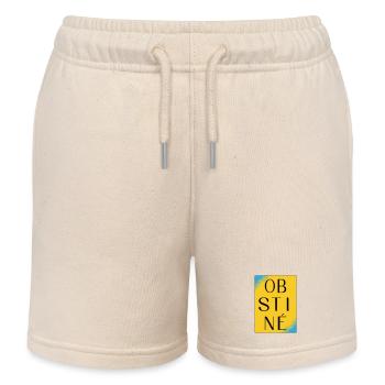 Stur im gelben Kontrast - Kinder Organic Joggingshorts Mini Bolter von Stanley/Stella - Natur - Vorne