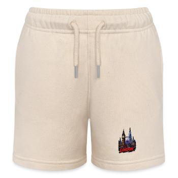 Londons Neon Skyline - Kinder Organic Joggingshorts Mini Bolter von Stanley/Stella - Natur - Vorne