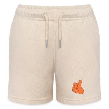 Daumen-in-L-Luft-T-Shirt-Geschenk-Humor - Kinder Organic Joggingshorts Mini Bolter von Stanley/Stella - Natur - Vorne