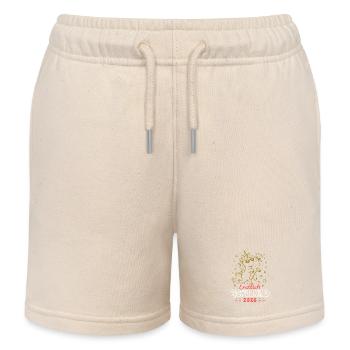 Einhorn Schulkind 2026 Erstschultag - Kinder Organic Joggingshorts Mini Bolter von Stanley/Stella - Natur - Vorne
