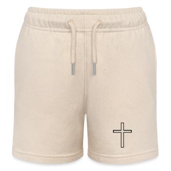 Christen Kreuz - Kinder Organic Joggingshorts Mini Bolter von Stanley/Stella - Natur - Vorne