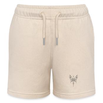 Zierschwarze Flügel - Kinder Organic Joggingshorts Mini Bolter von Stanley/Stella - Natur - Vorne