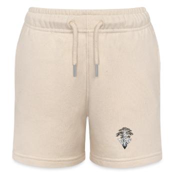 Geometrischer fraktaler Baum auf schwarzem Hintergrund - Kinder Organic Joggingshorts Mini Bolter von Stanley/Stella - Natur - Vorne