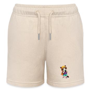 Kitten Explorer Kamera Orange - Kinder Organic Joggingshorts Mini Bolter von Stanley/Stella - Natur - Vorne