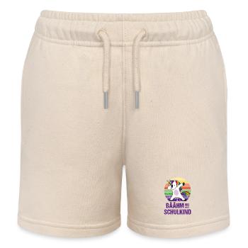 Bäähm! Schulkind Bähm Schule Bääm Einschulung - Kinder Organic Joggingshorts Mini Bolter von Stanley/Stella - Natur - Vorne