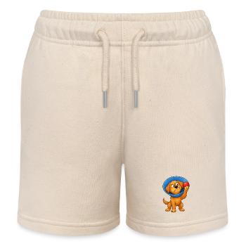 Grumpy Dog Cone Of Shame - Kids Organic Sweat Shorts by Stanley/Stella - soft Ecru - Front