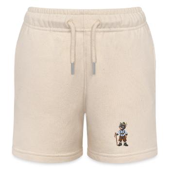 Wander Wildschwein in Bayern Tracht - Kinder Organic Joggingshorts Mini Bolter von Stanley/Stella - Natur - Vorne