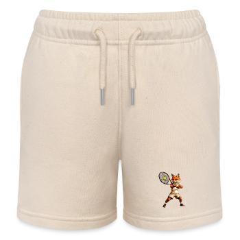 Tennisspieler Fuchs - Kinder Organic Joggingshorts Mini Bolter von Stanley/Stella - Natur - Vorne