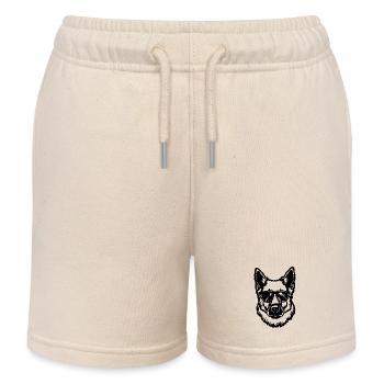 Schäferhund Hund Hundekopf - Kinder Organic Joggingshorts Mini Bolter von Stanley/Stella - Natur - Vorne