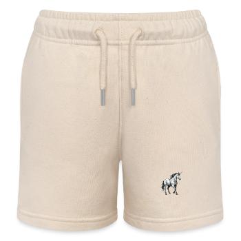 Einhorn Tier - Kinder Organic Joggingshorts Mini Bolter von Stanley/Stella - Natur - Vorne