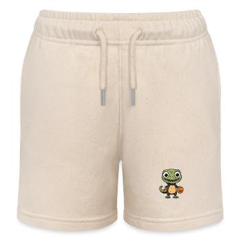 Echse Halloween Zombie - Kinder Organic Joggingshorts Mini Bolter von Stanley/Stella - Natur - Vorne