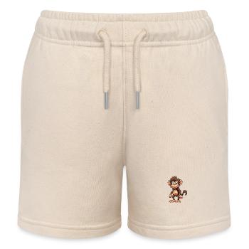Affe Tier - Kinder Organic Joggingshorts Mini Bolter von Stanley/Stella - Natur - Vorne
