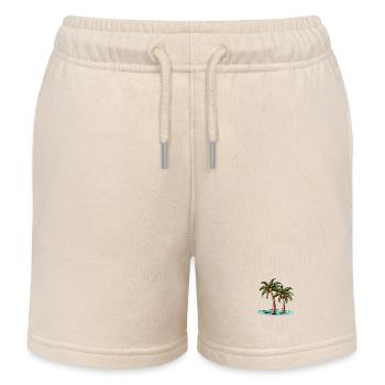 Palm Island Holidays - Kids Organic Sweat Shorts by Stanley/Stella - soft Ecru - Front