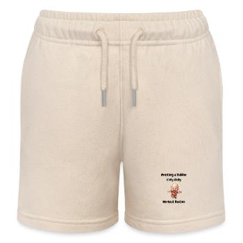 Mit einem Kleinkind zu ringen ist meine tägliche Trainingsroutine. - Kinder Organic Joggingshorts Mini Bolter von Stanley/Stella - Natur - Vorne